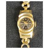 14 K gold Gruen Precision watch.  1950 Deco