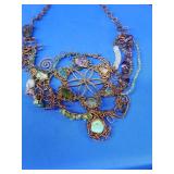 Handmade copper wire geometric shaped "Seed of