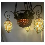 Murano Chandelier Wrought Iron frame with a