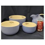 Gall China Rose Parade Nest of 3 Mixing Bowls