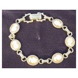 Cameo bracelet 14 K GOLD FILLED. Hand carved