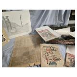 Lot - 2 prints Magazines , 1849 Chicago