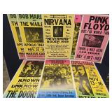 8 Nostalgia Rock and Roll Posters , reproductions