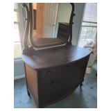 Mahogany Dresser wiith mirror 2 over 2 drawers .