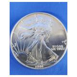 1991 Silver American Silver Eagle Bullion coin.