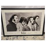 1991 Beatles Signature Poster Lithograph framed