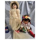 Franklin Mint Bisque Heirloom Bride Doll with box