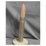 Military 20" Brass Artillery Shell mounted