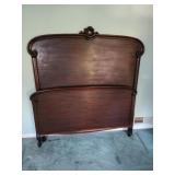 Solid Mahogany High back bed , full size good