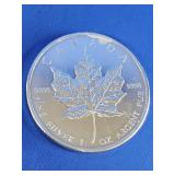 1 Oz. Silver Canadian Bullion coin.  .9999 Argent