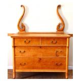 VIntage birds eye maple 2 over 2 dresser
