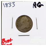 1833 bust dime