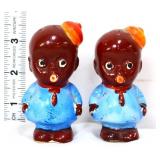 Vntg americana child 3in salt/pepper shaker set