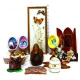 Mixed estate lot, inc pressed butterfly art