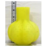 Vintage yellow satin 5in vase
