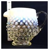 Fenton opalescent hobnail creamer