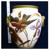 VIntage 7in vase w/ bird in flight scene