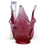 Fenton pink 4in votive holder