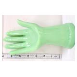 Jadeite glass jewelry hand