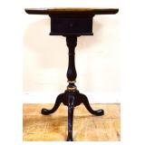 Vintage 1 drawer octagon lamp table
