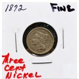 1872 3 cent nickel