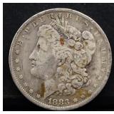 1883O Morgan silver dollar