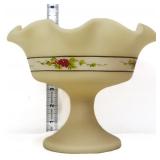 Fenton  custard satin open compote