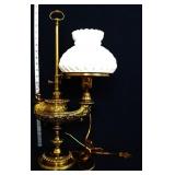 Italian style Wild/Wessel brass desk lamp MG shade