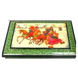 Vintage winter scene dresser box