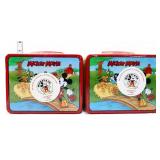 Lot of 2 Mickey Mouse cookie lunchboxes