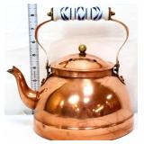 Vintage copper tea kettle