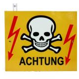 Metal 12x10 Achtung/Danger sign