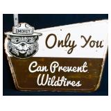 Metal Smokey Prevent Wild Fires sign