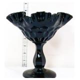Fenton black 8in open compote