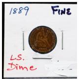 1889 seated liberty dime