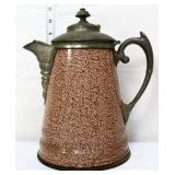 Vintage brown granite coffee pot see pics