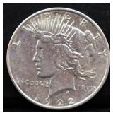 1922D peace dollar