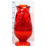 Viking amberina 7in owl fairy lamp see photos