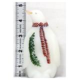 Fenton white satin Christmas penguin