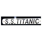 Cast iron SS Titanic sign