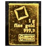 1 gram gold piece