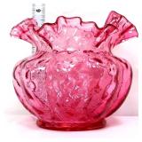Fenton cranberry 5in vase