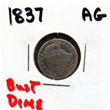 1837 bust dime