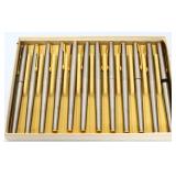 Lot of 12 Parker fountain pens w/ 14k gold tips