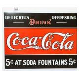 Metal Coca Cola sign