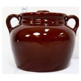 Vintage brown bean pot