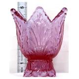 Fenton cabbage rose tulip shape 2 way candleholder