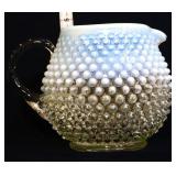 Fenton opalescent hobnail 4in pitcher