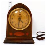 Vntg GE electric wood case cathedral clock