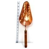 Vintage copper ice scoop with wood handle